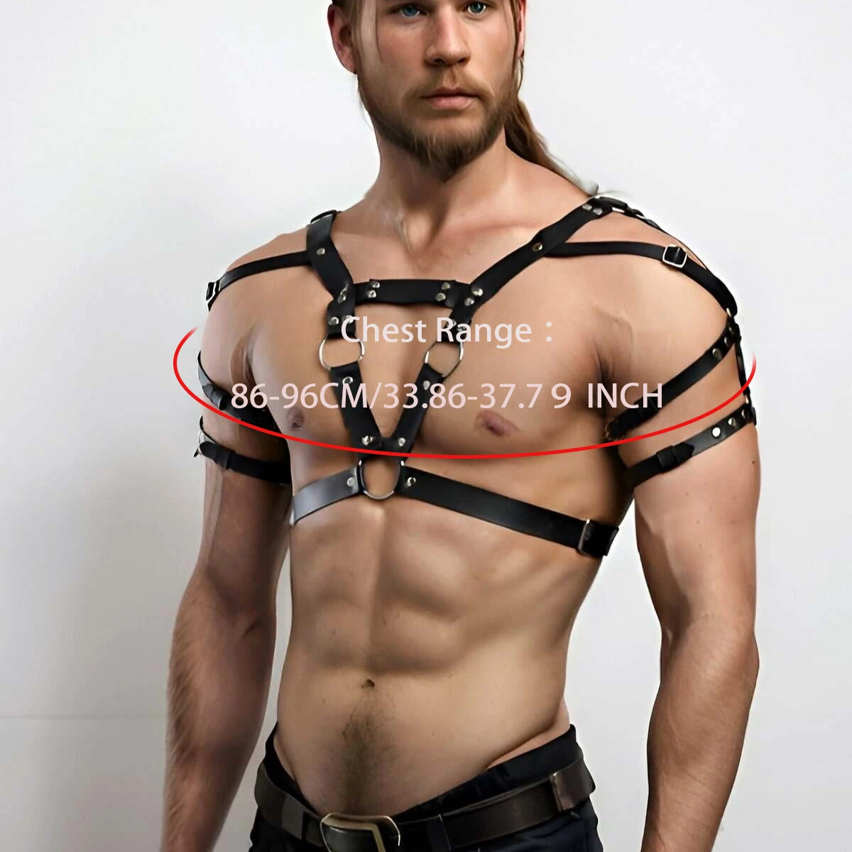 VISION x Harness in Schwarz Model " ULTRA VISION ", Clubwear Techno 