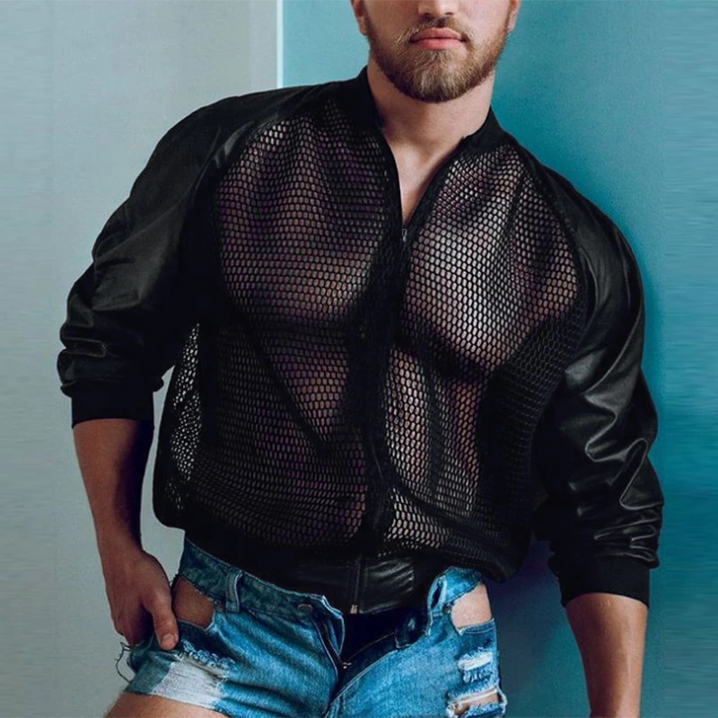 Jacke  von INCERUN  Model " DARK NAKED " in Schwarz im Gay Wear Fetisch Style