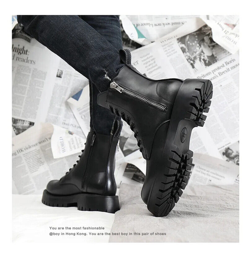 DARK TECHNO Boots in Schwarz / handgemacht x2 von Hyper X , Clubwear Techno 