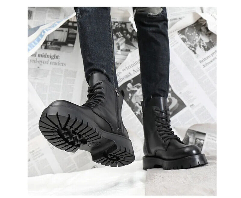 DARK TECHNO Boots in Schwarz / handgemacht x2 von Hyper X , Clubwear Techno 