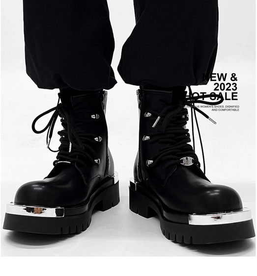 Unisex DARK TECHNO Boots NO LIMIT 2 in Schwarz / handgemacht  , Clubwear Techno  