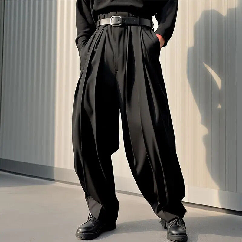 Elegante Rave Pant in Schwarz  von INCERUN, Model "Houser x 3" , Clubwear Techno 
