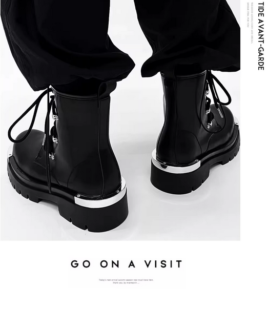 Unisex DARK TECHNO Boots NO LIMIT 2 in Schwarz / handgemacht  , Clubwear Techno  