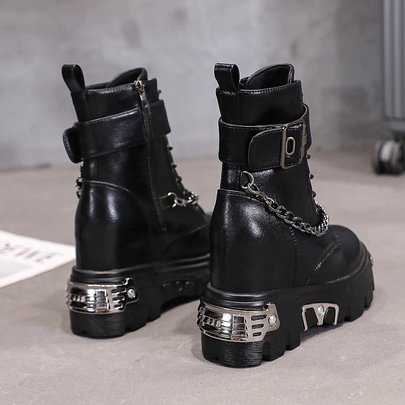 DARK TECHNO Women Boots in Schwarz / handgemacht x3 von Hyper X , Clubwear Techno 