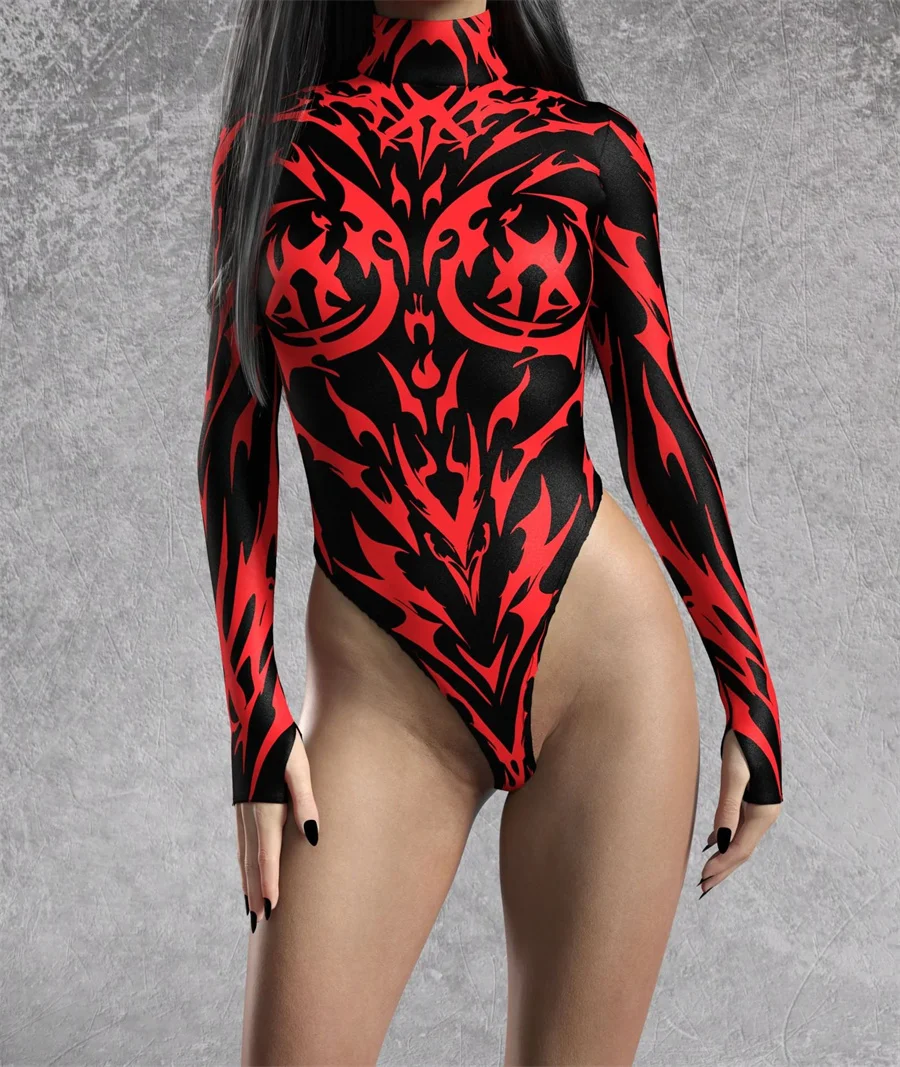 PUNK Rave Women Body Model "CYBER GOTH" , Clubwear Techno