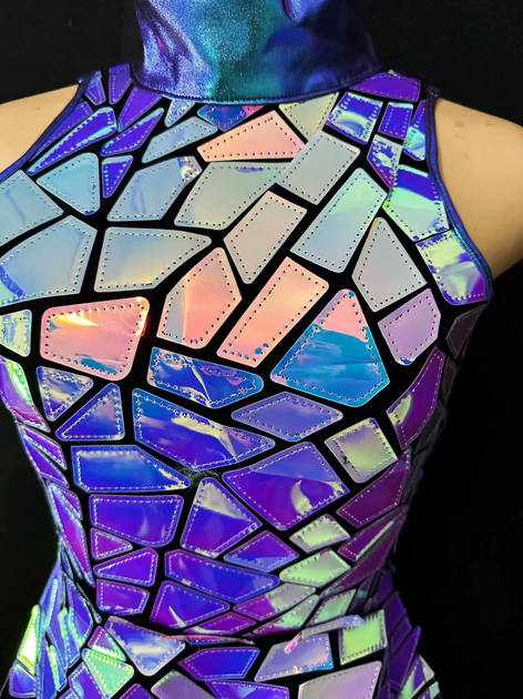 Festival Women Kleid im Spiegel-Effekt x4, Festival Clothing   