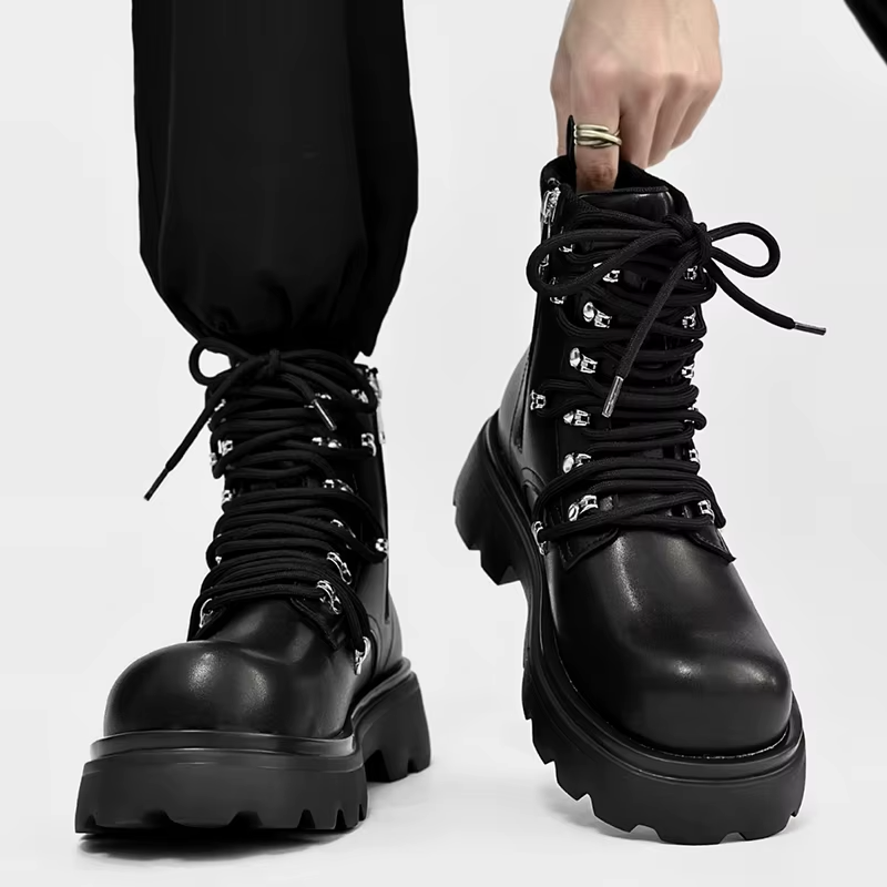 Unisex DARK TECHNO Boots NO LIMIT in Schwarz / handgemacht  , Clubwear Techno 