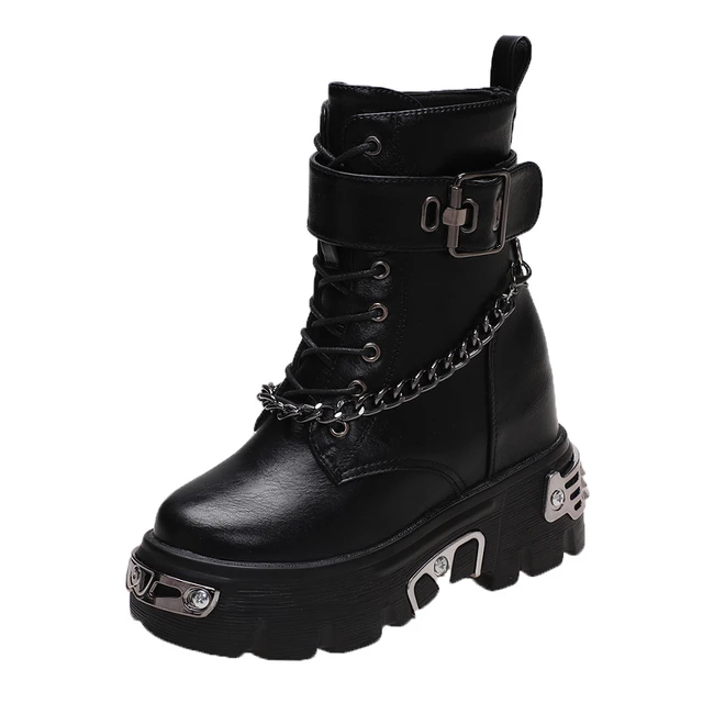 DARK TECHNO Women Boots in Schwarz / handgemacht x3 von Hyper X , Clubwear Techno 