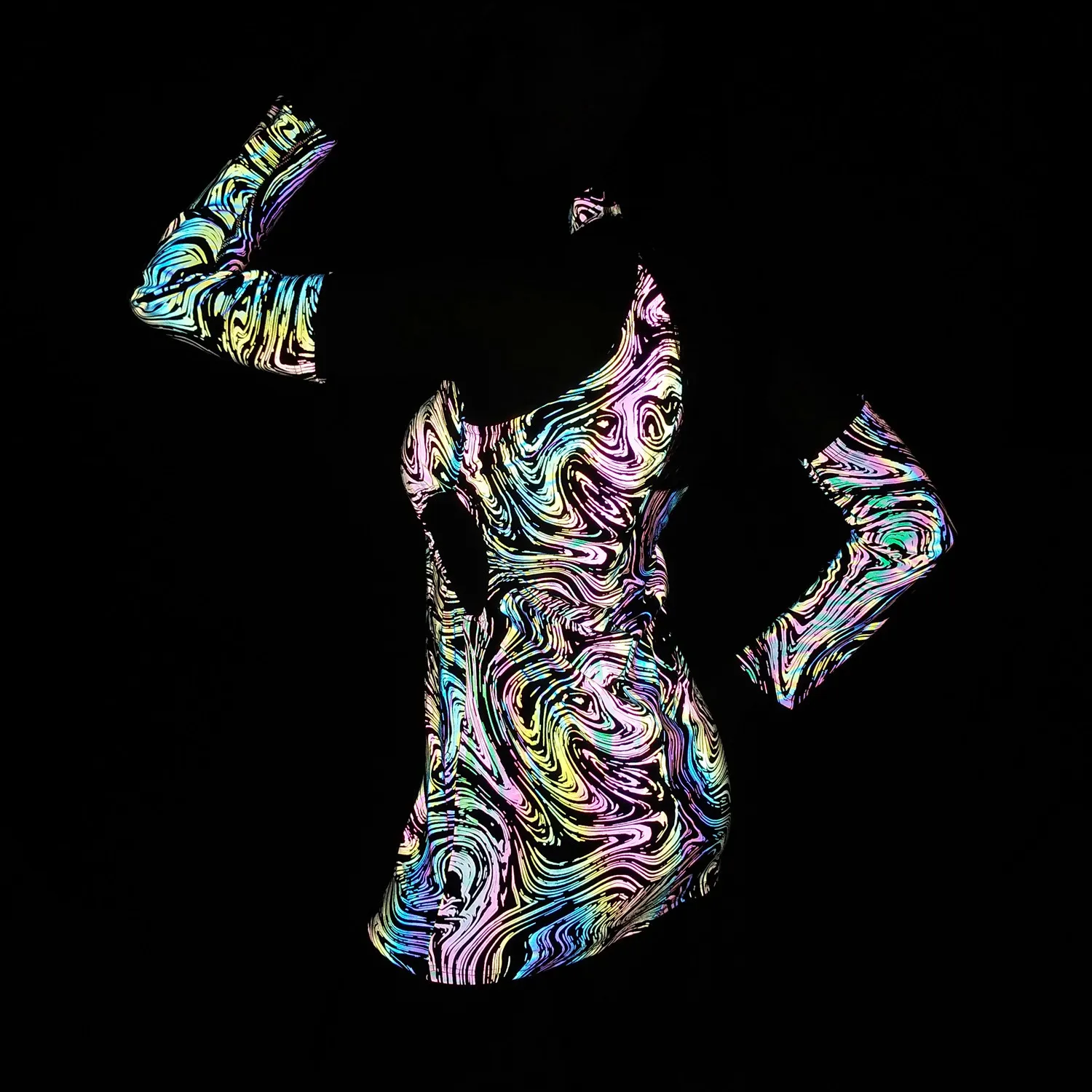Women Colourful REFLEX Kleid mit Muster von Hyper X, Ravewear Shop