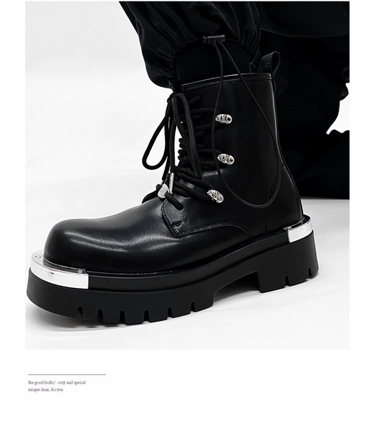 Unisex DARK TECHNO Boots NO LIMIT 2 in Schwarz / handgemacht  , Clubwear Techno  