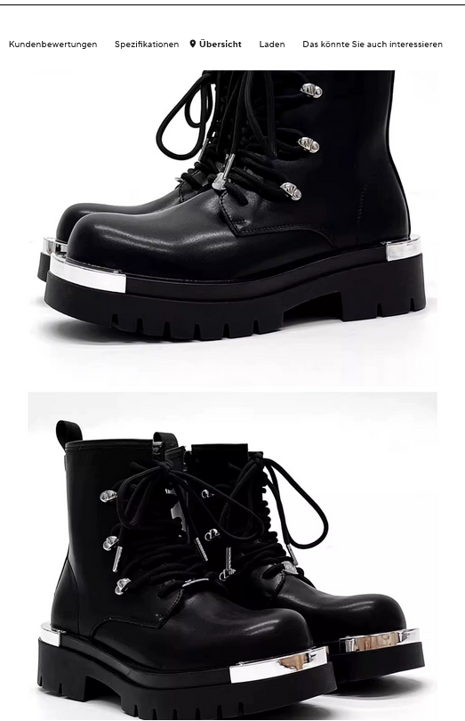 Unisex DARK TECHNO Boots NO LIMIT 2 in Schwarz / handgemacht  , Clubwear Techno  