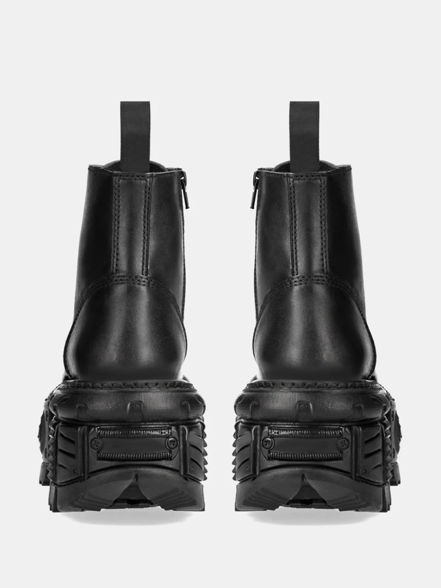 Unisex DARK TECHNO Boots TOWER x3 in Schwarz / handgemacht  , Clubwear Techno 