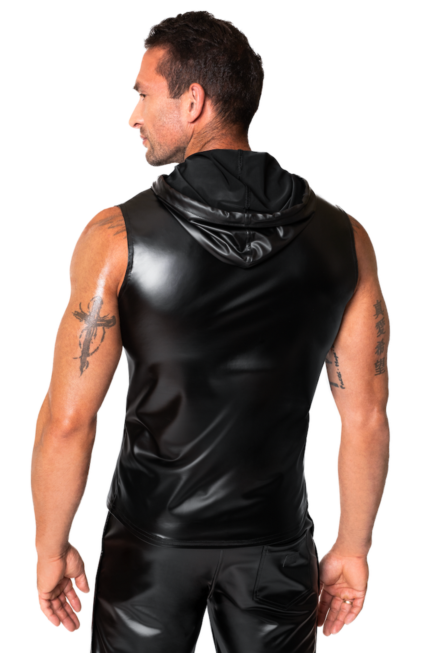 Kinky Rave Kapuzenshirt in Schwarz von NOIR HANDMADE, Clubwear Techno 