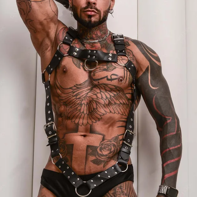 VISION x Harness in Schwarz Model " X-PLOSIVE VISION ", Clubwear Techno  