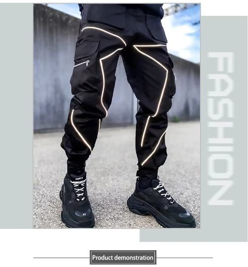 Reflektierende Hose von Hyper X, Model "Techwear X5" , Ravewear and Festival Clothing  