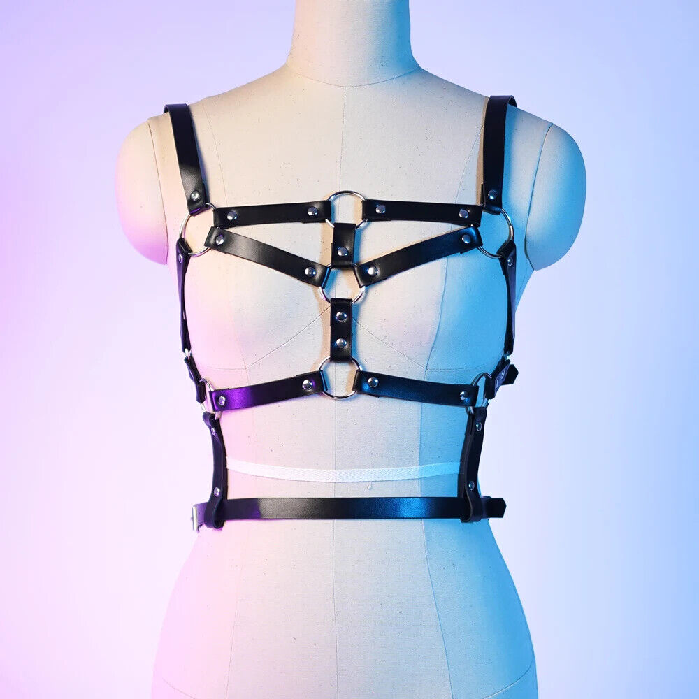 VISION x Women Harness in Schwarz Model " BIG x VISION ", Clubwear Techno  Women  