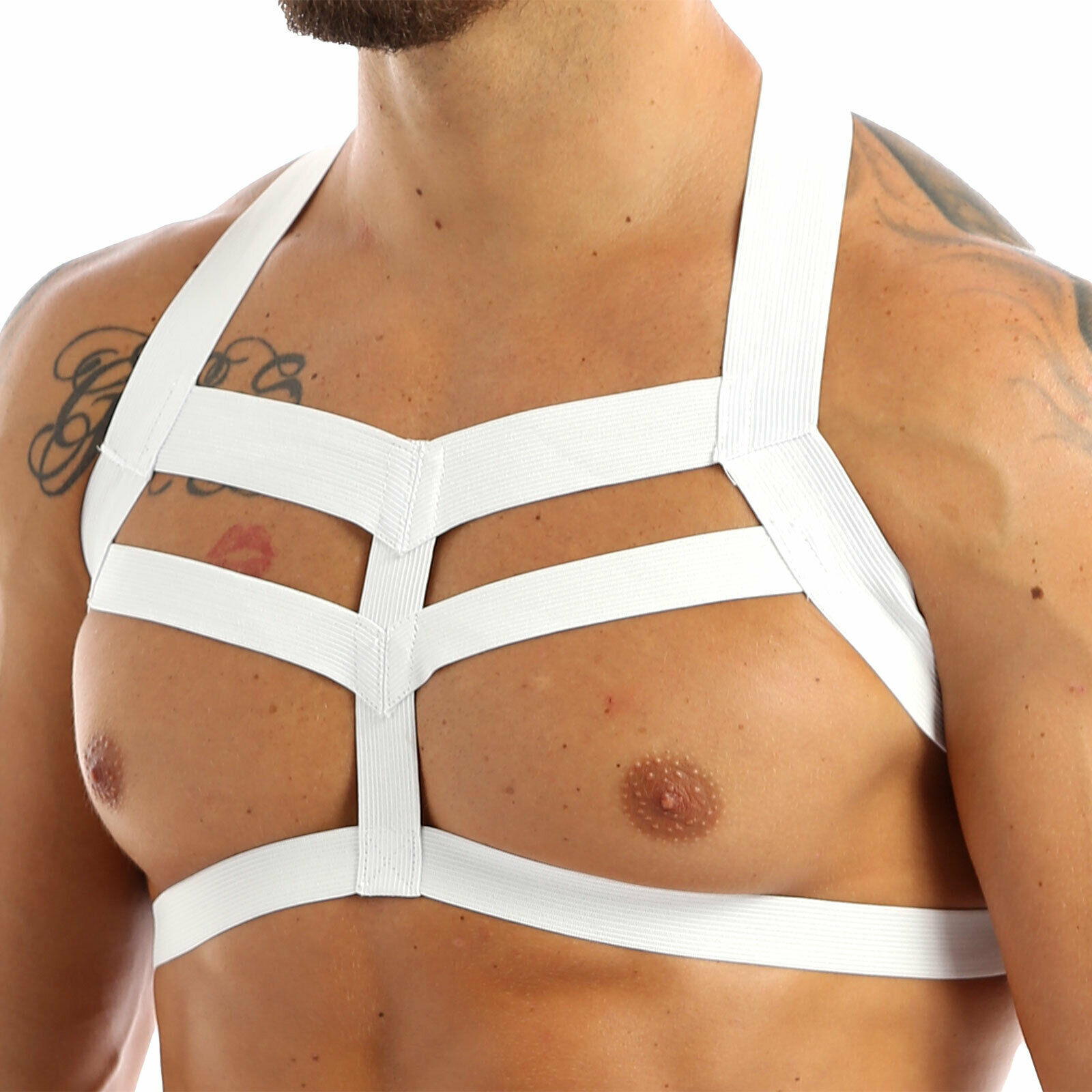 Harness  von INCERUN  Model " BASIC" in Weiss im Gay Wear Fetisch Style