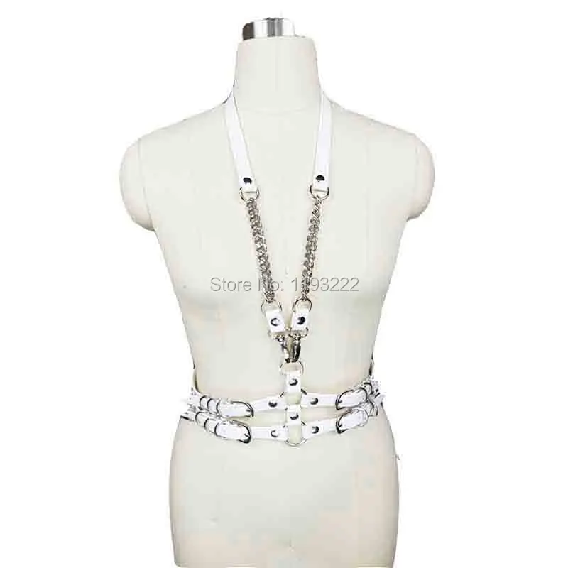 HANDMADE Women Harness  Model " CHAIN x4 Women ", Techno Harness 