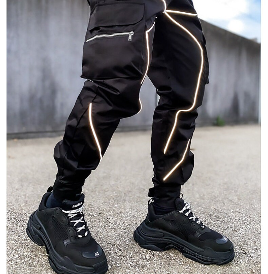 Reflektierende Hose von Hyper X, Model "Techwear X5" , Ravewear and Festival Clothing  