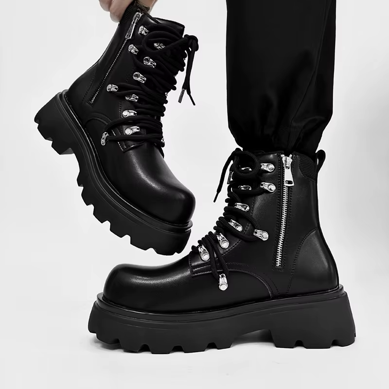 Unisex DARK TECHNO Boots NO LIMIT in Schwarz / handgemacht  , Clubwear Techno 