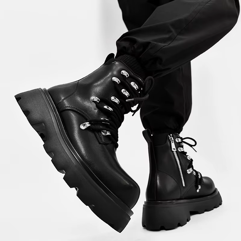 Unisex DARK TECHNO Boots NO LIMIT in Schwarz / handgemacht  , Clubwear Techno 
