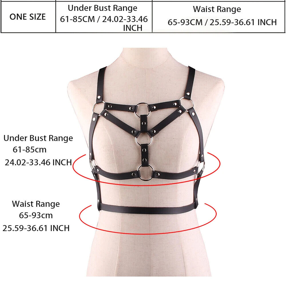 VISION x Women Harness in Schwarz Model " BIG x VISION ", Clubwear Techno  Women  