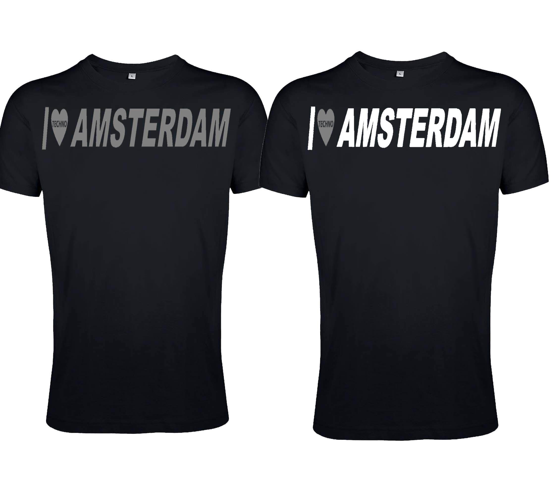 T-Shirt von SONICX Model " "I LOVE TECHNO x CITY Amsterdam "