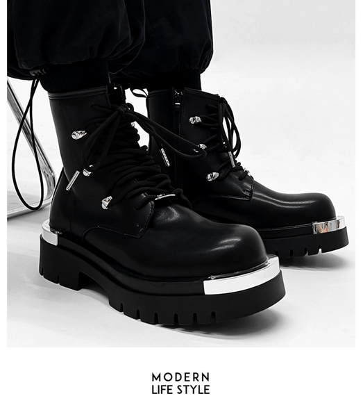 Unisex DARK TECHNO Boots NO LIMIT 2 in Schwarz / handgemacht  , Clubwear Techno  
